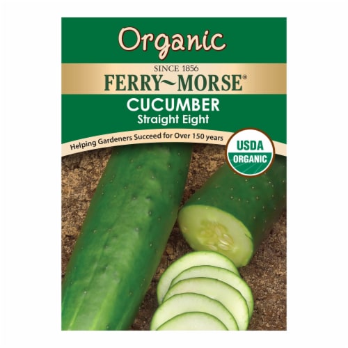 Ferry-Morse® Organic Straight Eight Cucumber Seeds Perspective: front