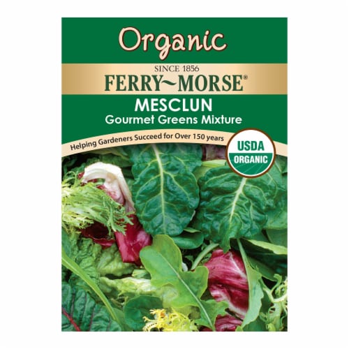 Ferry-Morse® Organic Gourmet Greens Mixture Mesclun Seeds Perspective: front