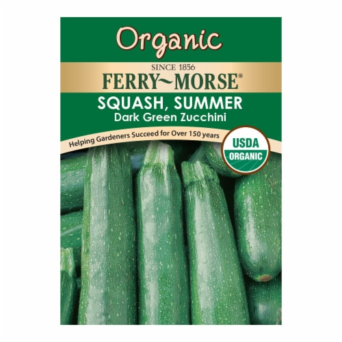 Ferry-Morse® Organic Dark Green Zucchini Perspective: front