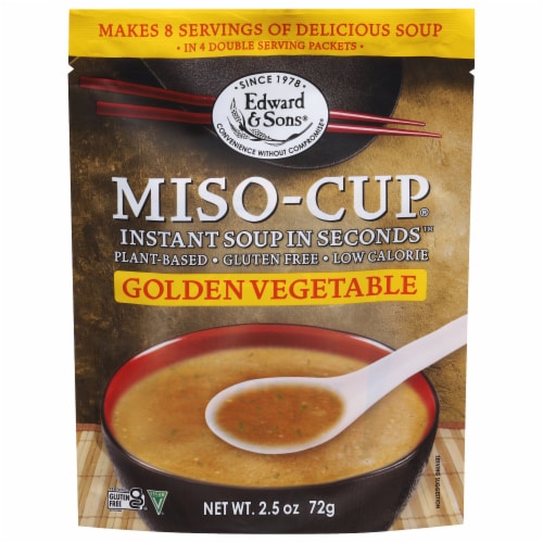 Edward & Sons™ Miso-Cup Golden Vegetable Soup Packets Perspective: front