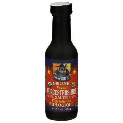 The Wizards Organic Vegan Worcestershire Sauce Perspective: front