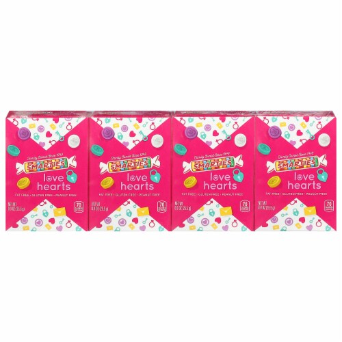 Smarties Love Hearts Box Perspective: front