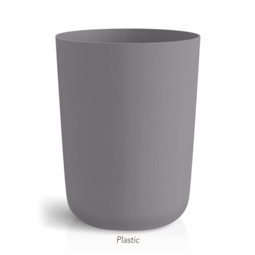 Allure Jordan Plastic Wastebasket - Grey Perspective: front