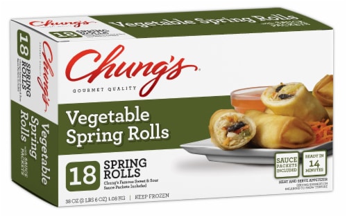 Chung's® Vegetable Spring Rolls Perspective: front