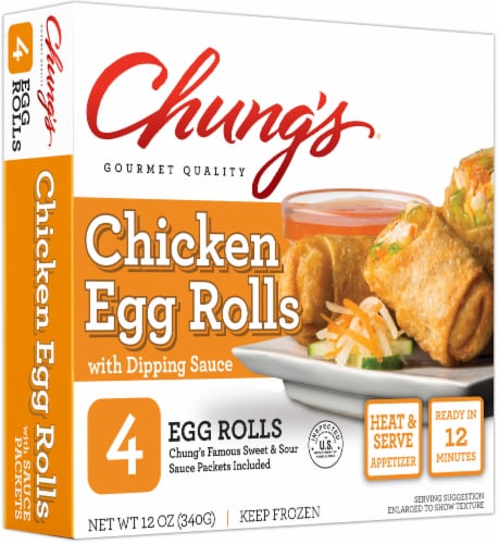 Chung's White Meat Chicken Egg Rolls Perspective: front