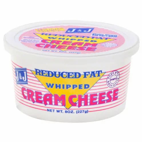 J&J® Reduced Fat Whipped Cream Cheese Perspective: front