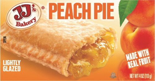 JJ's Bakery® Lightly Glazed Peach Individual Pie Perspective: front