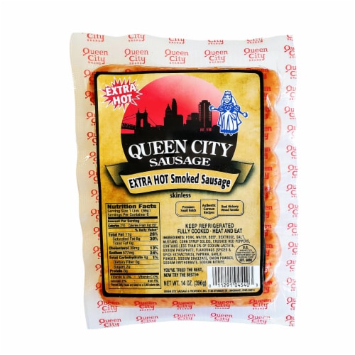 Queen City Extra Hot Smoked Sausage Perspective: front