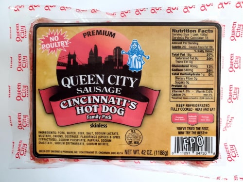 Queen City Sausage Cincinnati's Hot Dog Perspective: front