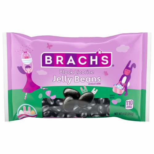 Brach's® Black Licorice Jelly Beans Easter Candy Bag Perspective: front