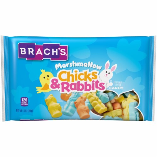 Brach's Easter Marshmallow Chicks & Rabbits Candy Perspective: front