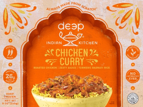 Deep Indian Kitchen® Chicken Curry with Basmati Rice Frozen Meal Perspective: front