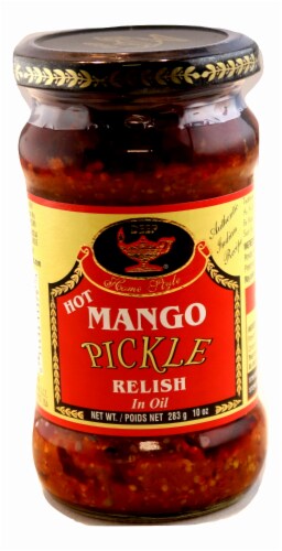 Deep Foods Hot Mango Pickle Relish in Oil Perspective: front