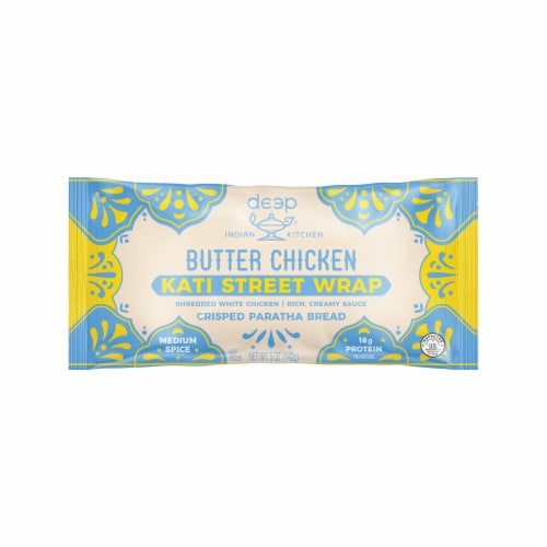 Deep Indian Kitchen Butter Chicken Kati Street Wrap Perspective: front