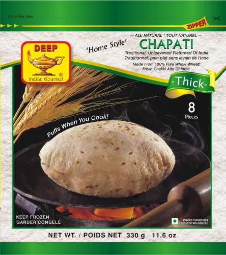 Deep Foods Thick Chapati Flatbread Perspective: front