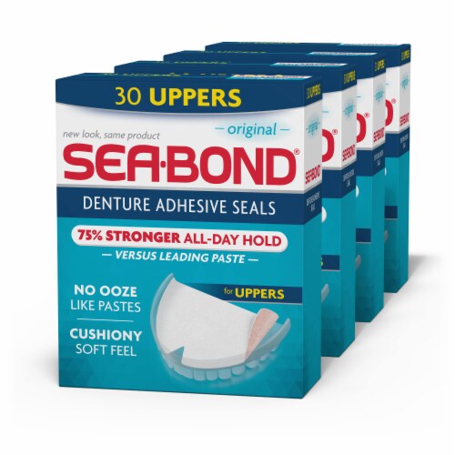 Sea-Bond® Original Denture Adhesive Seals for Uppers Perspective: front