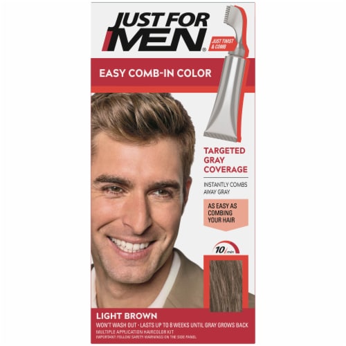 Just For Men® Autostop Comb-In A-25 Light Brown Hair Color Perspective: front