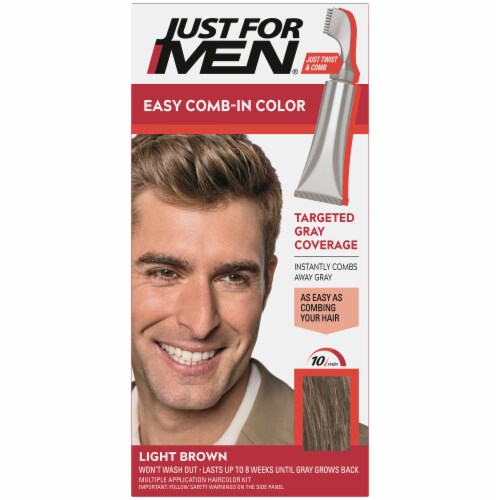 Just For Men® Autostop Comb-In A-25 Light Brown Hair Color Perspective: front