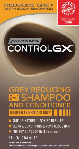 Just For Men Control GX Grey Reducing 2-in-1 Shampoo and Conditioner Perspective: front