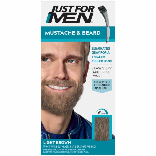 Kroger Just For Men Mustache Beard M 25 Light Brown Hair Color 1 Ct