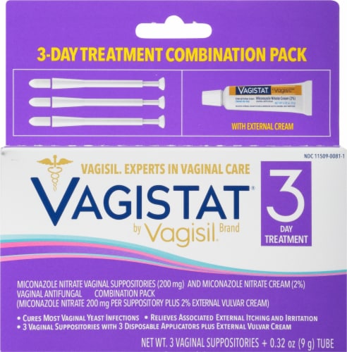 Vagistat Yeast Infection Suppositories 3 Day Treatment Perspective: front