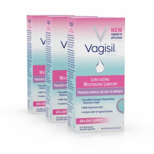 Vagisil® Long Lasting Moisturizing Lubricant (3 Pack) Perspective: front
