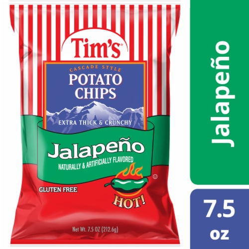 Tim's® Extra Thick & Crunchy Jalapeno Cascade Style Potato Chips Perspective: front