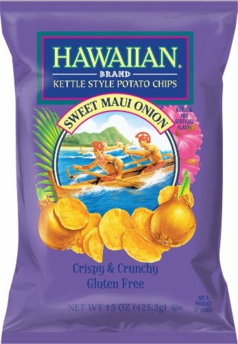 Hawaiian® Sweet Maui Onion Kettle Style Potato Chips Perspective: front
