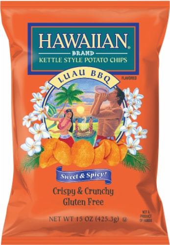 Hawaiian® Luau BBQ Kettle Style Potato Chips Perspective: front