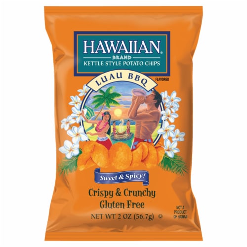 Hawaiian Luau Sweet & Spicy BBQ Chips Perspective: front