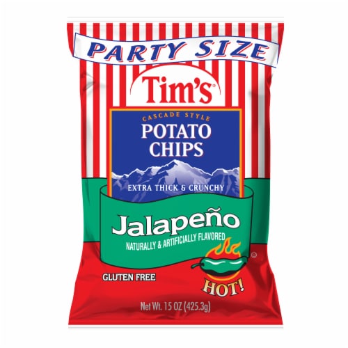 Tim's Jalapeno Potato Chips Perspective: front