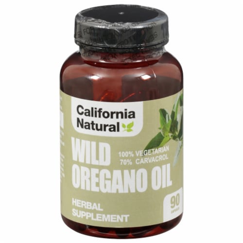 California Natural Wild Oregani Oil - 400 mg - 90 Capsules Perspective: front