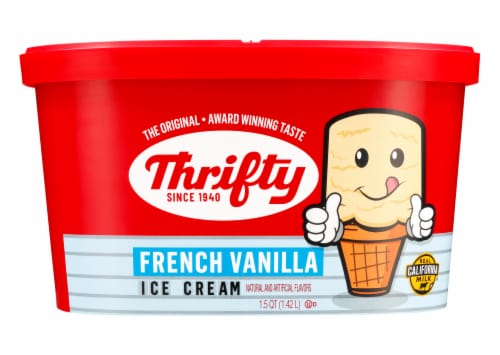 Thrifty French Vanilla Ice Cream Tub Perspective: front