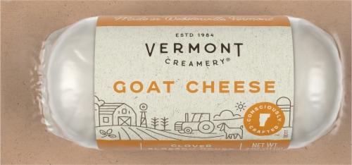 Vermont Creamery Clover Blossom Honey Goat Cheese Log Perspective: front