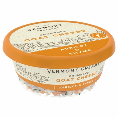 Vermont Creamery® Apricot & Thyme Crumbled Goat Cheese Perspective: front