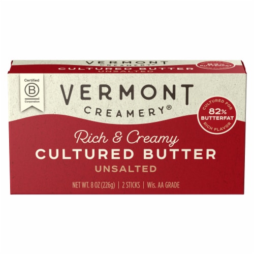 Vermont Creamery® Unsalted Cultured Butter Sticks Perspective: front