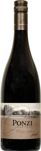 Ponzi Pinot Noir Wine Perspective: front