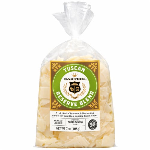 Sartori Tuscan Reserve Blend Shaved Cheese 7 oz Perspective: front