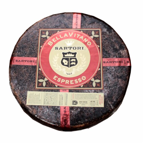 Sartori Espresso BellaVitano Cheese Wheel Perspective: front