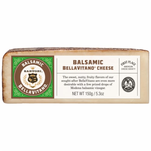 Sartori® Balsamic BellaVitano® Wedge Cheese Perspective: front
