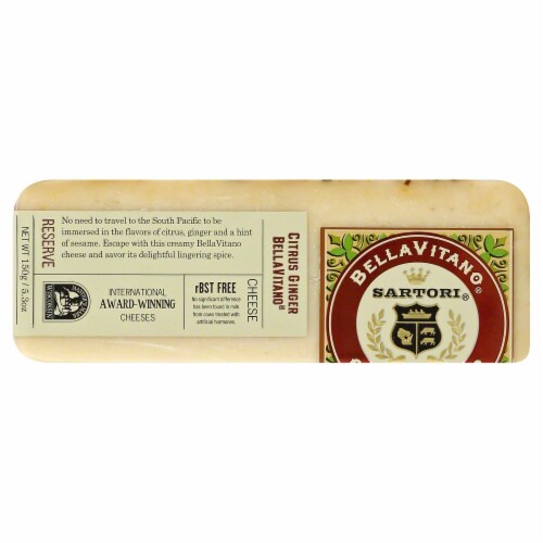 Sartori BellaVitano Citrus Ginger Cheese Perspective: front