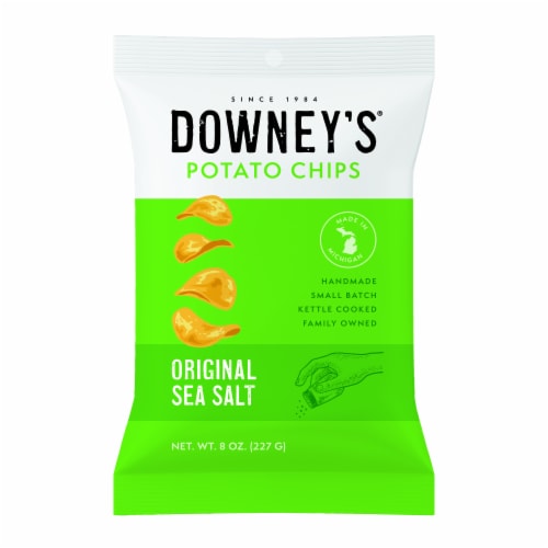Downey's Original Sea Salt Kettle Cooked Potato Chips Perspective: front
