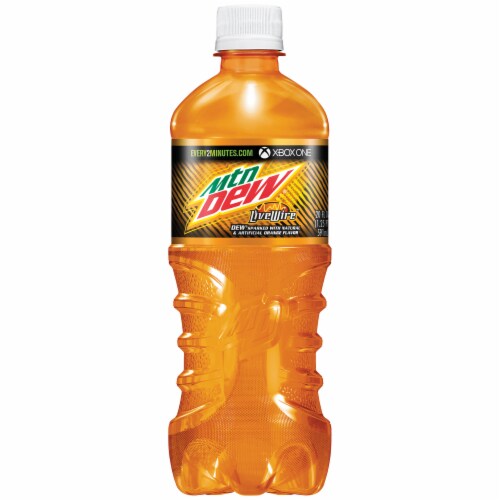 Mountain Dew Live Wire Orange Soda Perspective: front