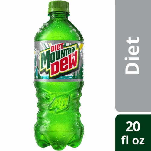 Diet Mountain Dew® Soda Bottle Perspective: front