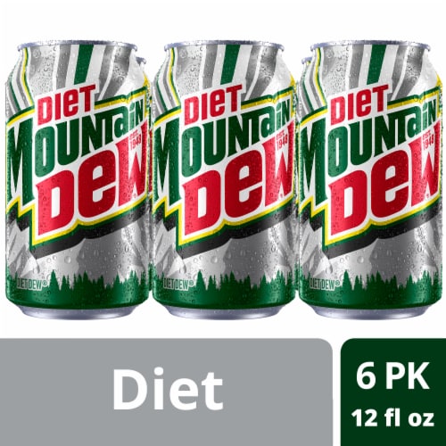 Mountain Dew® Diet Soda Cans Perspective: front