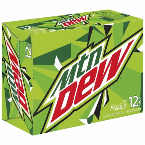 Mountain Dew Soda Can Perspective: front