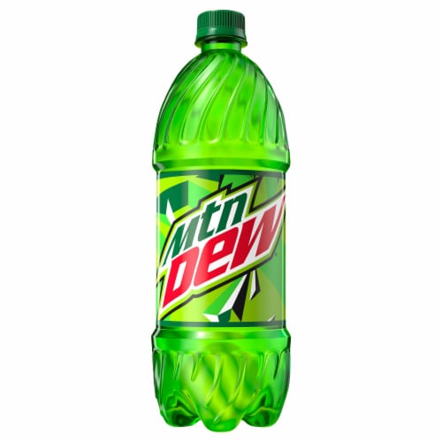 Mountain Dew Citrus Soda 1 Liter Bottle Perspective: front
