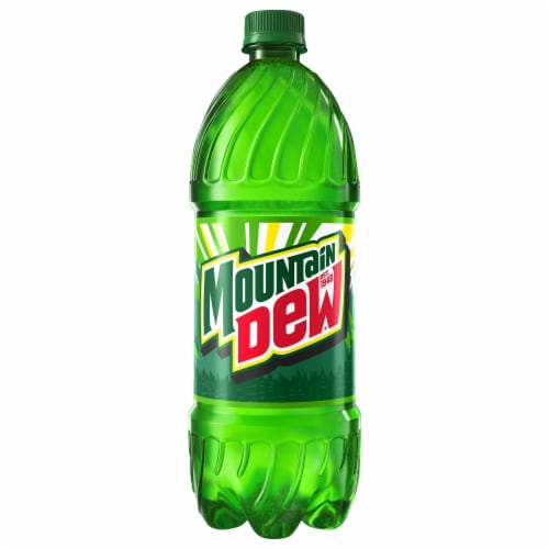 Mountain Dew® Citrus Soda 1 Liter Bottle Perspective: front