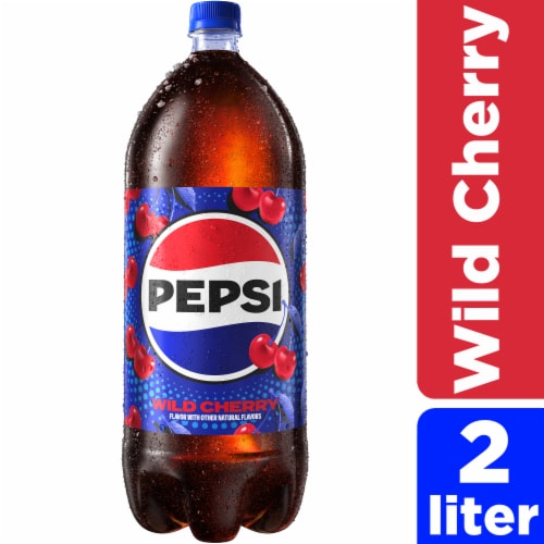 Pepsi Cola® Wild Cherry Soda Bottle Perspective: front