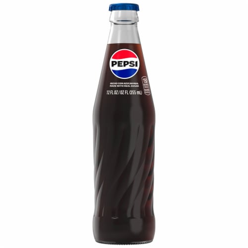 Pepsi Cola® Soda Glass Bottle Perspective: front